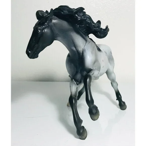 Breyer Nokota Horse Blue Roan Mustang #1279 2007 Benefit Model Figure Gray Black - Picture 3 of 9